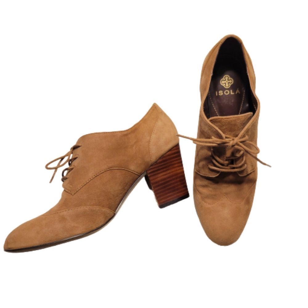 ISOLA suede lace up Oxford heels